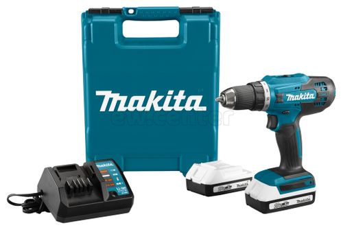 Акк. дрель-шуруповерт MAKITA DF488DWAE, 18В, 2х2Ач Li-ion, 1400об/мин, 1.4кг, ЗУ, в кейсе