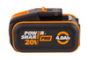 Аккумулятор WORX WA3644 PRO, 20В, 4,0 Ач