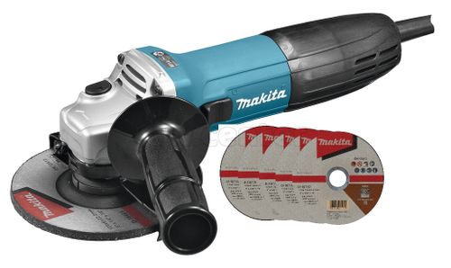 Угловая шлифмашина MAKITA GA5030RX9 УШМ, 125мм, 720Вт, 11000об/мин, 1.91кг, диск D-18770 x 5 шт.