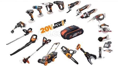 Комплект WORX WA3611, 20В: 2 аккумулятора 4Ач и двойное зарядное устройство в 4А (2А+2А)