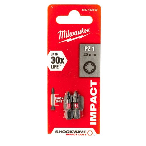 Насадка MILWAUKEE SHOCKWAVE PZ1 25мм (2 шт.) 4932430860