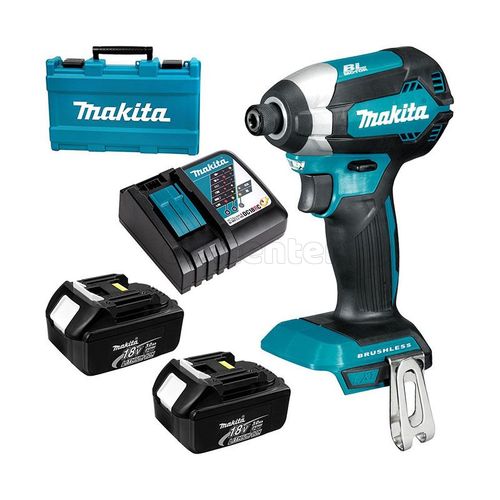 Акк. бесщ. ударный шуруповёрт MAKITA DTD153RFE, 18 В, 2х3 Ач Li-ion, 0-3400 об/мин, 1.3 кг, чемодан