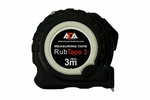 Рулетка ударопрочная ADA Rub Tape 3м сталь с полимерный покрытием ленты с двумя СТОПами