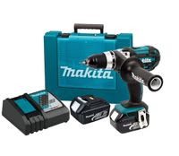 Акк. ударная дрель-шуруповерт Makita DHP451RFE (18В, 2х3 Ач Li-ion, 1500об/мин., 1.7кг, чемодан)