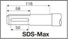 Долото острое MILWAUKEE SDS-Max 280мм