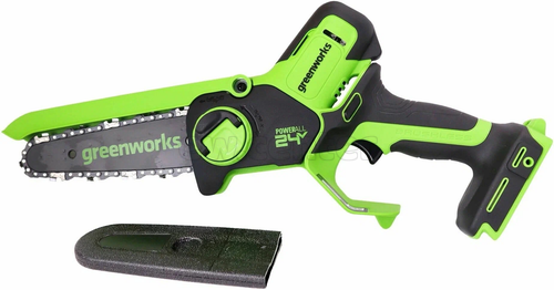 Аккумуляторная бесщеточная цепная пила GREENWORKS GD24CSMNX, 24V, 15см, c 1хАКБ 4Ач и ЗУ