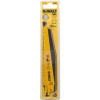 Полотно DEWALT DT2344, по дереву для сабельных пил, BiM, 152 x 3.6-5.1 мм, S610VF, 5 шт.