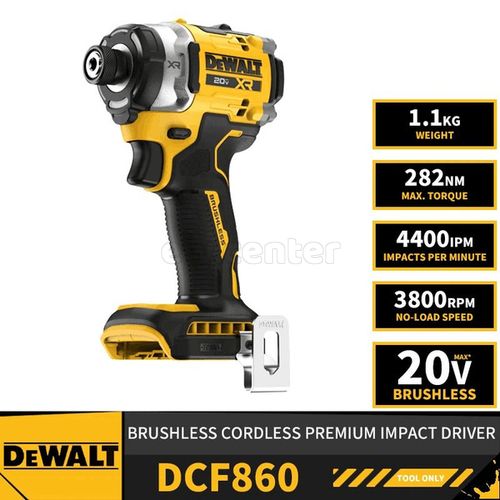 Акк. шуруповерт DEWALT DCF860N, 18 В, 282 Нм, 4500 уд/мин, без АКБ и ЗУ