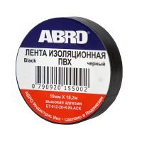 Изолента ABRO (19 мм х18,2 м) чёрная