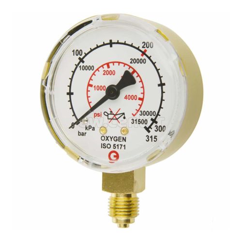 Манометр кислородный GCE (0-200/315 бар, d=63 мм, G1/4/)