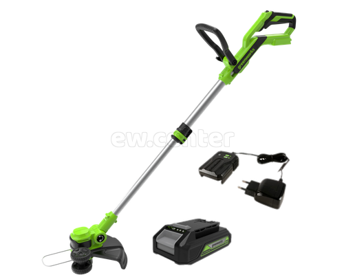 Аккумуляторный триммер Greenworks G24LT30k2 Gen 2, 24v, 30 см (1хАКБ 2Ач и ЗУ)
