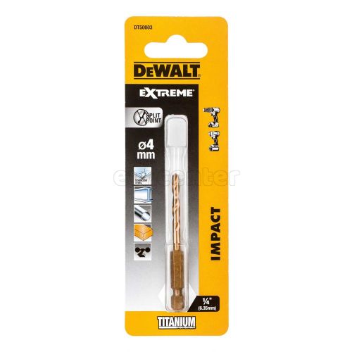 Сверло DEWALT DT50003 по металлу Impact TITANIUM Drill Bit 4 мм