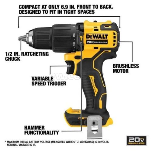 Аккумуляторная ударная дрель-шуруповерт DEWALT DCD709N,20V