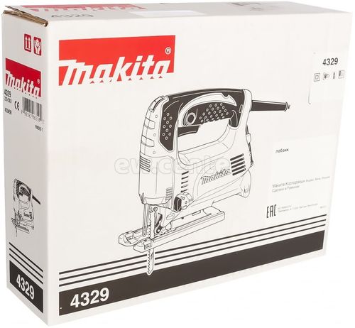 Лобзик MAKITA 4329, 450Вт, 65мм дерево, 6мм сталь, 500-3100об/мин, 1.9кг