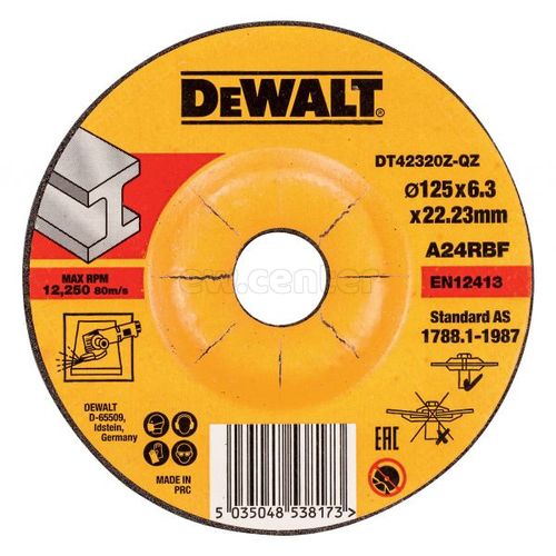 Круг обдирочный по металлу DEWALT DT42320Z, STANDARD, 125 x 6.3 мм