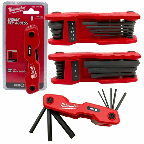 Набор складных ключей Hex MILWAUKEE 1.5-8мм (8 шт.)