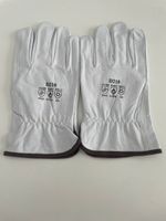 Перчатки серые из козьей кожи EW