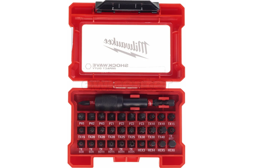 Набор биты MILWAUKEE SHOCKWAVE™ 32ед. в пласт. кейсе (PH/PZ/TX/TX BO) GEN III