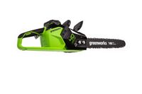 Аккумуляторная бесщеточная цепная пила Greenworks GD40CS18K5, 40В, 1,8 кВт, 40 см (1х5Ач АКБ и ЗУ)