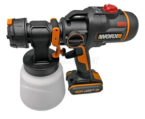 Аккумуляторный бесщёточный краскопульт WORX 20В, без АКБ и ЗУ