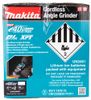 Акк. угловая шлифмашина MAKITA XGT GA005GM201 УШМ, 40В, 125 мм, 8500 об/мин, 2х4А*ч, ЗУ, кейс