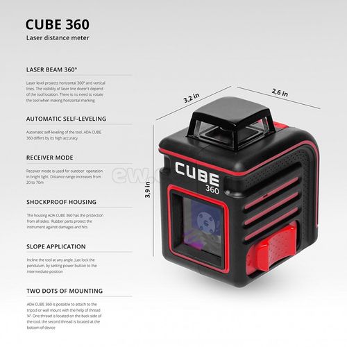 Лазерный уровень ADA CUBE 360 Professional Edition А00445