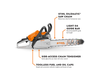 Пила бензиновая STIHL MS 212, 1,8 кВт, шина 40см, 5,5 кг