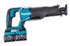 Акк. сабельная пила MAKITA DJR360RM2, 18В, 4 Ач, 3000 об/мин, ход 32мм, рез 255мм, 3.4кг, кейс