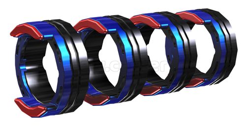 Ролики подающие EWM FE 4R 1.0-1.2мм/0.04-0.045 (сталь 1.0-1.2 мм, D=37 мм, V-паз, синий/красный)