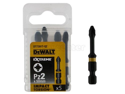 Биты ударные IMPACT Torsion PZ2,50мм,5шт DEWALT