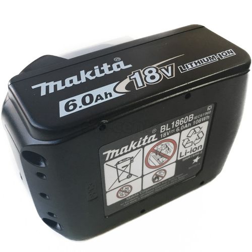 Аккумулятор MAKITA BL1860B 632F69-8 (LXT, 18В, 6.0Ач, Li-Ion, индикатор заряда)