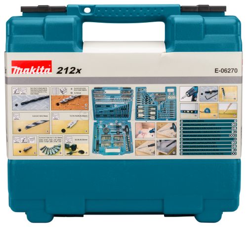 Набор бит, сверл MAKITA E-06270 /Basic/ для ручного инструмента 212 предмета