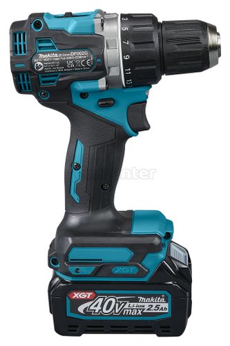 Акк. дрель-шуруповерт MAKITA XGT DF002GD201, 40В, 2х2.5 Ач, патрон 13мм, 2200 об/мин, 2.5кг, чемодан