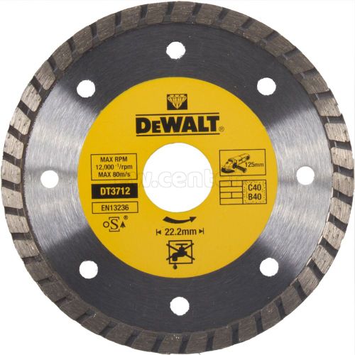 Алмазный круг DEWALT DT3712, Turbo, универсальный, 125 x 22.2 мм, h=7