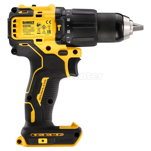 Акк. ударная дрель-шуруповерт DEWALT DCD709NT, 20 В, 1650 об/мин, 28050 уд/мин, без АКБ и ЗУ