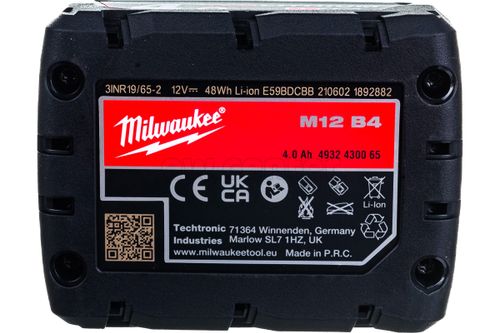 Аккумулятор MILWAUKEE M12 B4 (4AhLi-Ion)