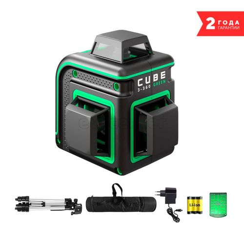 Лазерный уровень ADA CUBE 3-360 GREEN Professional Edition А00573