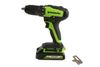 Аккумуляторная дрель-шуруповерт GREENWORKS GD24DD35K2, 24v, 35 Нм, 1х2Ач и ЗУ, кейс