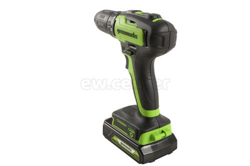 Аккумуляторная дрель-шуруповерт GREENWORKS GD24DD35K2, 24v, 35 Нм, 1х2Ач и ЗУ, кейс