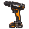 Аккумуляторная дрель-шуруповерт WORX WX100.2, 20В, 2х2Ач, ЗУ 0,4А, сумка