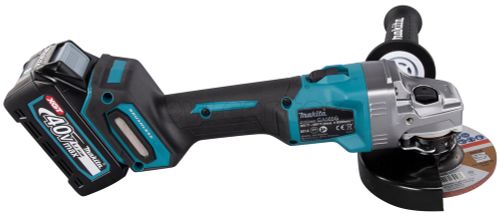 Акк. угловая шлифмашина MAKITA XGT GA005GM201 УШМ, 40В, 125 мм, 8500 об/мин, 2х4А*ч, ЗУ, кейс