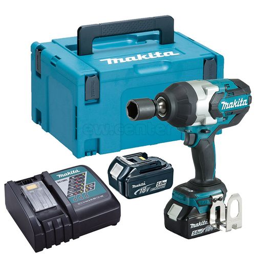 Акк. гайковерт ударный MAKITA DTW1001RTJ (LXT, 18В, 2х5 Ач Li-ion, 2200 уд/мин, 1050Нм, 3/4, 3.7кг)