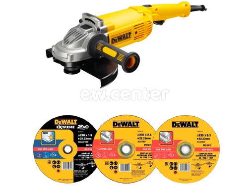 Углошлифовальная машина DeWALT DWE496D10-RK, 2600 Вт, 230 мм