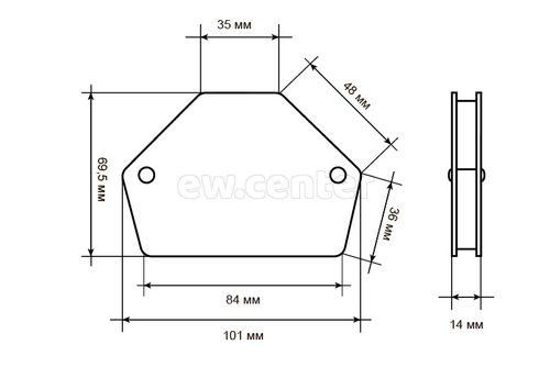 Соединитель МС-6-25 (11 кг., 30°,45°,60°, 75°,90°, 135°), уп.48/12