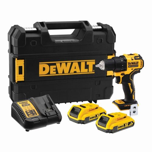 Дрель-шуруповерт бесщеточный DEWALT DCD708D2T-QW, 18В, 65Нм