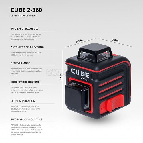 Лазерный уровень ADA CUBE 2-360 Professional Edition А00449