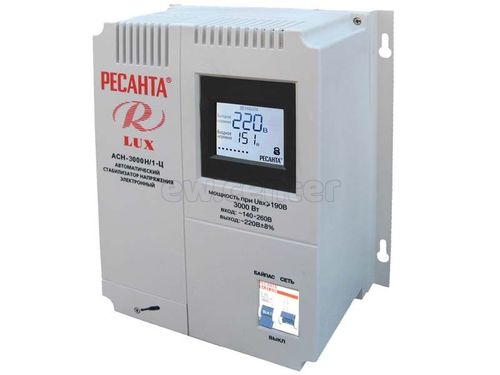 Стабилизатор РЕСАНТА АСН-3 000Н/1-Ц серия Lux