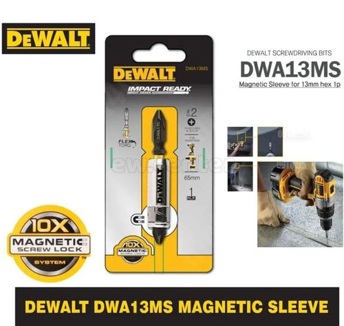 Бита торсионная DEWALT DWA13MS, 65 мм (PH2) с магнитным держателем 13 мм