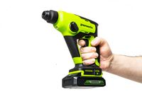 Аккумуляторный перфоратор Greenworks GD24SDS1K2, 24В, 1.2Дж (1х2Ач АКБ и ЗУ)