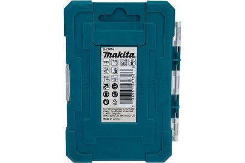 Набор сверл по металлу MAKITA HSS-TiN Economy, 13 шт. (1.5-6.5 мм, шаг 0.5 мм)